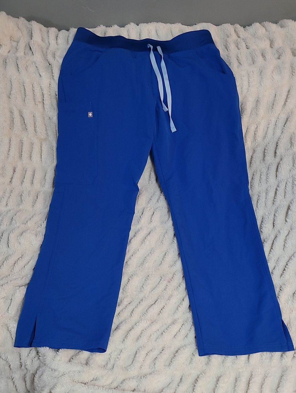 Women's Blue Drawstring Scrubs